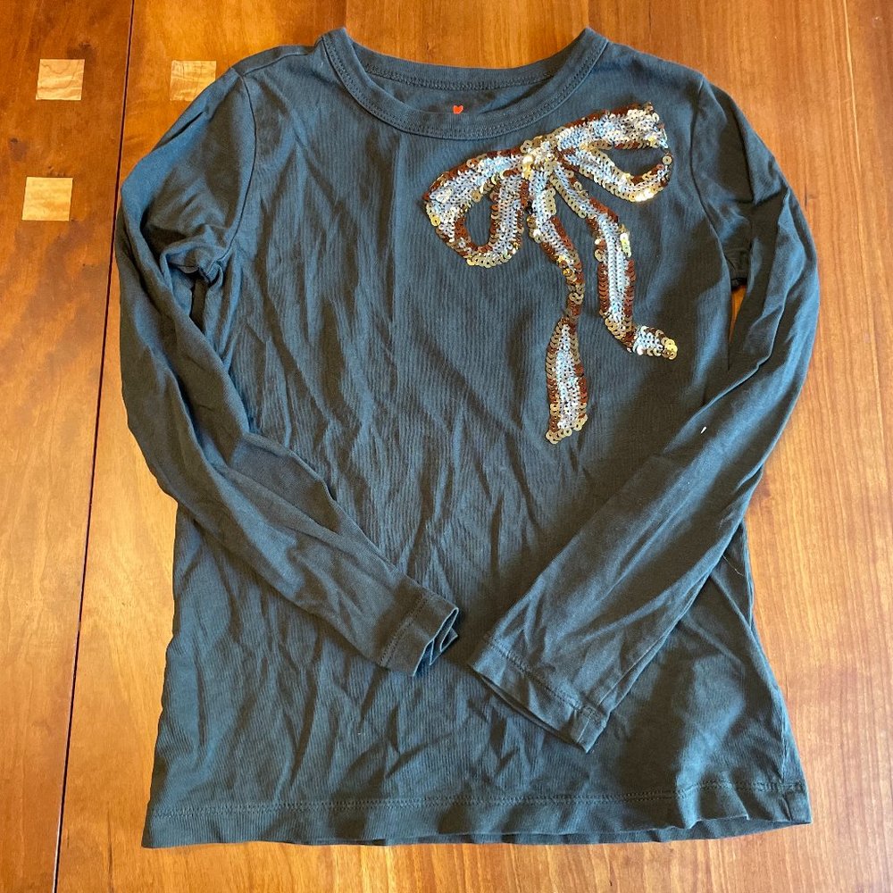 J. Crew Long Sleeve Tee - Sequin Bow